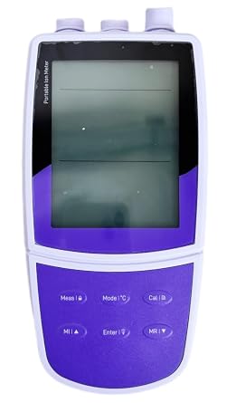 Sodium Ion Meters Na Ion Concentration Meter Counter for Testing Sodium Ion with Range 0.002 to 69000 ppm Accuracy 0.5% F.S. Automatic Temperature Compensation Function