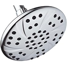 Large 6 inch Rainfall Shower Head by AquaDance High Pressure Premium Chrome Finish Angle Adjustable Easy To Clean Independently Tested to Meet Strict US Quality & Performance Standards