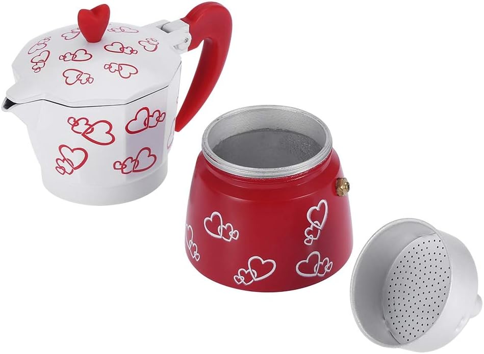 Fdit Aluminum Espresso Coffee Maker Kettle Pot for Home Office Use, Household Coffee Maker (L)