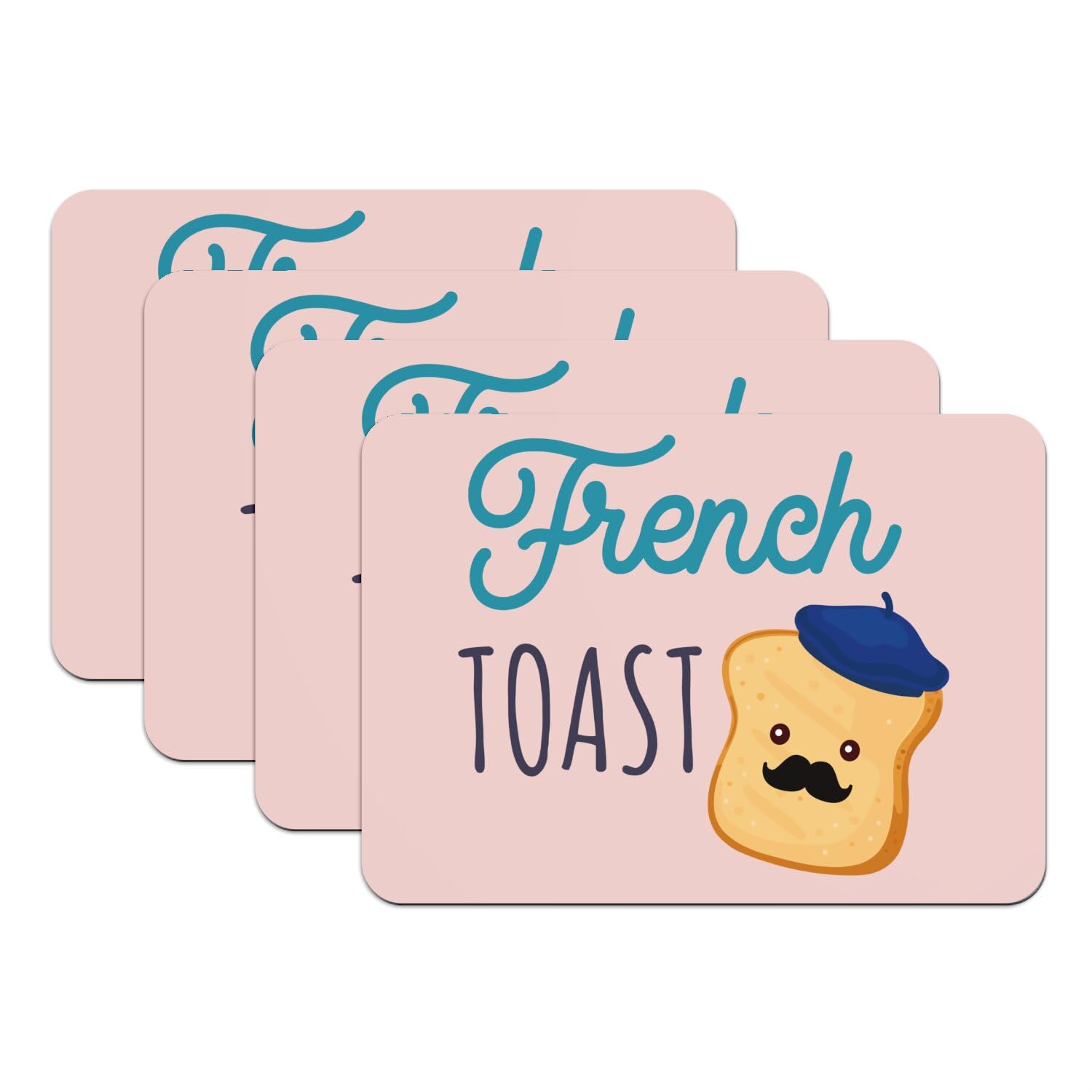Set de table humour nourriture pour un brunch coloré en famille