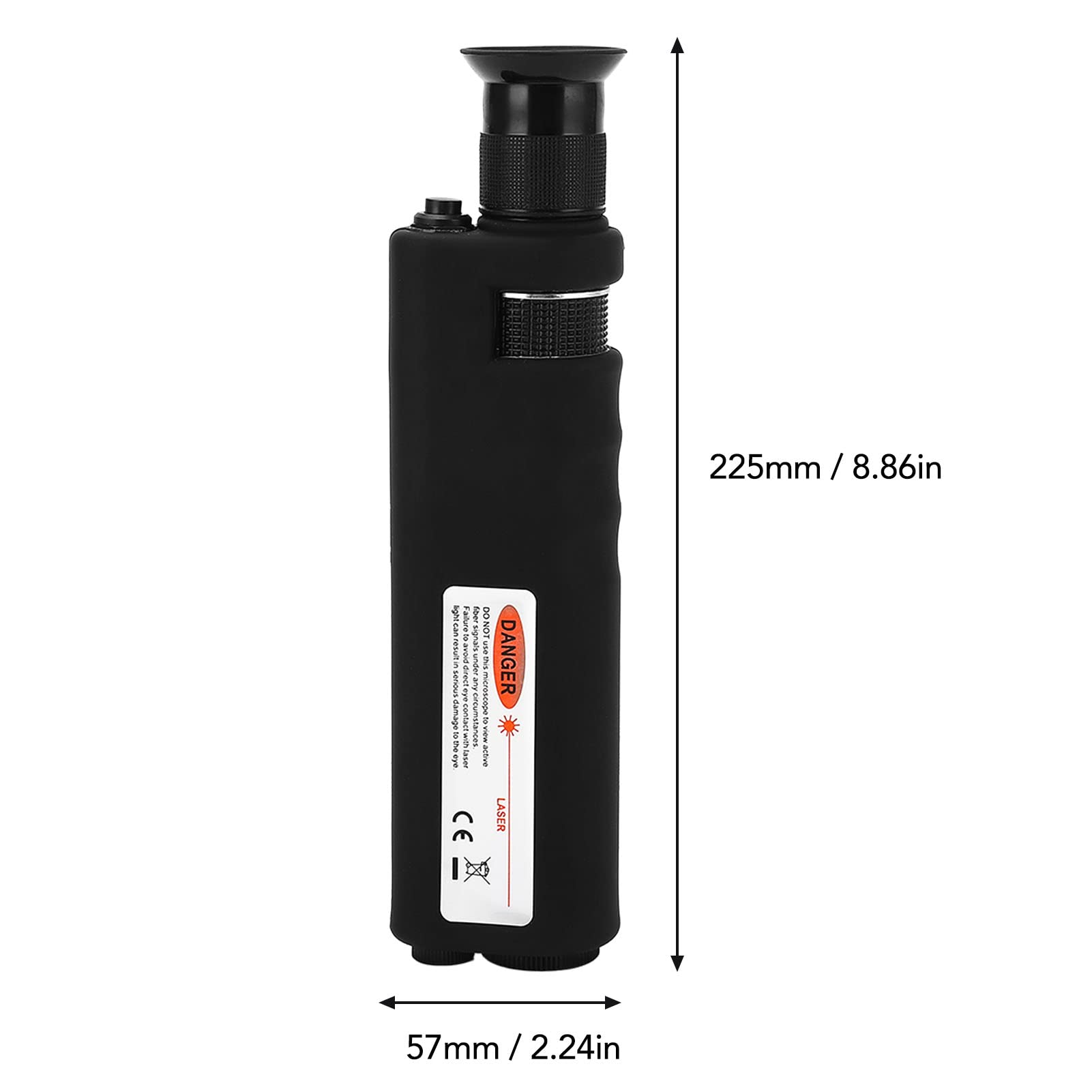 Glasfaser-Mikroskop, 200-fach-Handlupe Zur Inspektion von Glasfaserkabeln, 1,25-mm-2,5-mm-Adapter für FC-, SC-, ST-Typ für Bedieneringenieure