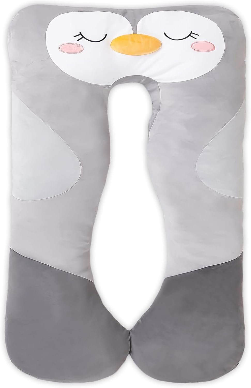 47x23 inch U Shaped Long Plush Body Pillows for Kids, Stuffed Animal Penguin Soft Large Pillow for Sleeping, Big Cute Plushies, Washable Cover, Gift for Boys and Girls - Image 7