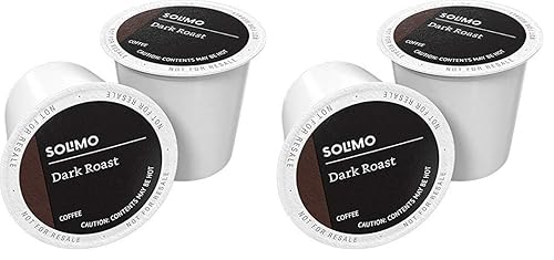 Amazon Brand - Solimo Coffee, Dark Roast, K-Cup Compatible |