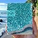HappyFiller 1.3 LB Teal(Turquoise) Crushed Sand Broken Fire Glass Pieces Crush Terrarium Rocks Stones,Resin Arts Crafts,Vase Fillers,Candle Holder Fish Tank Decor,3-7mm,Never Fade Color