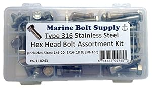 Marine Bolt Supply 316 Edelstahl Schraubenset 6-118243
