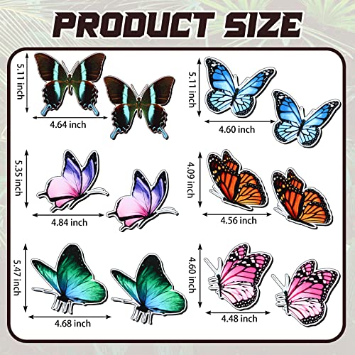 12 Pieces Butterfly Magnets Butterfly Car Magnet Fridge Magnets Art Vintage Magnets Decal Removable Fridge Magnetic Stickers Cute Locker Magnets For Office Home Whiteboard Car Decor #TOP3
