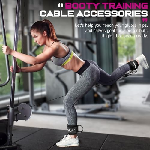 WALITO Gym Ankle Straps for Working Out - Glute Ankle Cuff Kickback Strap, Gym Cable Machine Accessories for Women Glute Leg Extensions, Hip Abductors & Lower Body Exercises Equipment - Thumbnail 5
