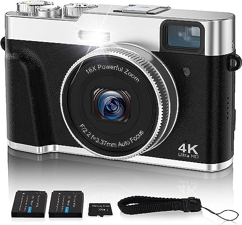 Amazon | Oiadek 4Kデジタルカメラ オートフォーカス 48MP Vlogカメラ 