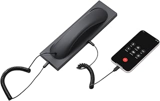 Retro Phone Handset, C-Type Handheld Answering Machine, with Microphone Wired Retro Phone Receiver, for House Business Workplace School Classroom Decor Video Conferencing