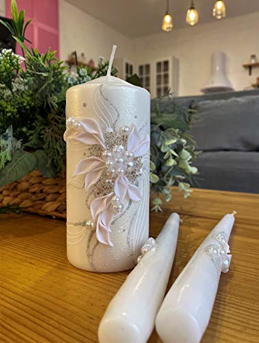 image for Magik Life Unity Candle Set for Wedding Ceremony & Reception – 6” 