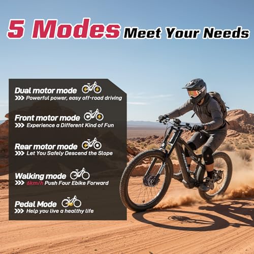 PASELEC 3000W Dual Motor All-Terrain Ebike