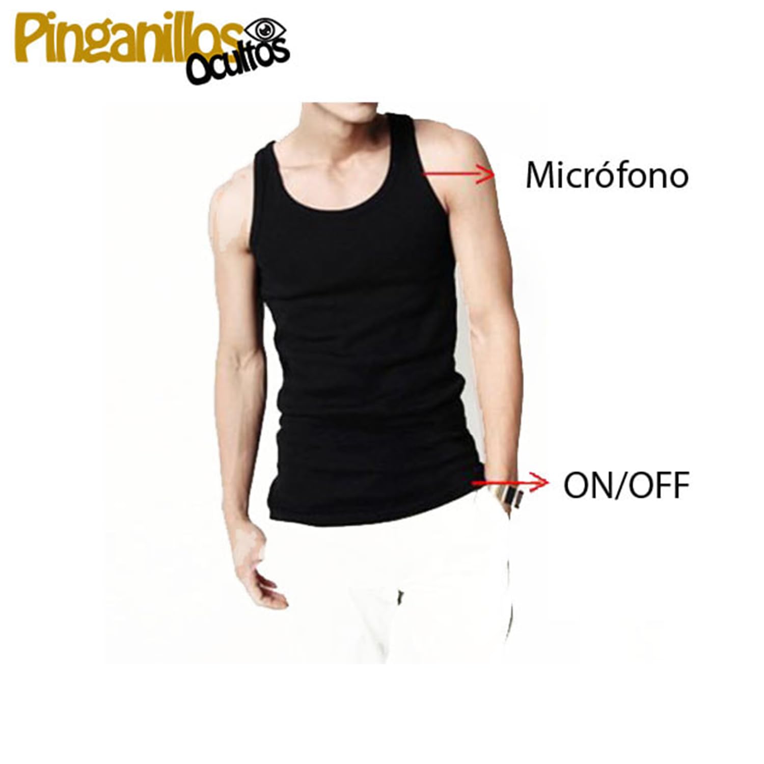 Pinganillo Esami Maglietta Bluetooth - Auricolare spia invisibile senza fili copia esame. (Supermini Carne)