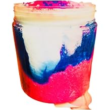 OH BABY BABY, stunning avalanche slime, white puffs of cloud slime drifting downward into a mix of brilliant blue and pink. Pops and clicks galore. Enjoy!