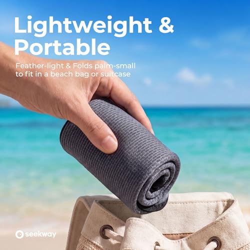 Image of SEEKWAY Water Shoes Quick-Dry Aqua Socks Barefoot Slip-on for Beach Pool Swim River Yoga Lake Surf Women Men Black SK001