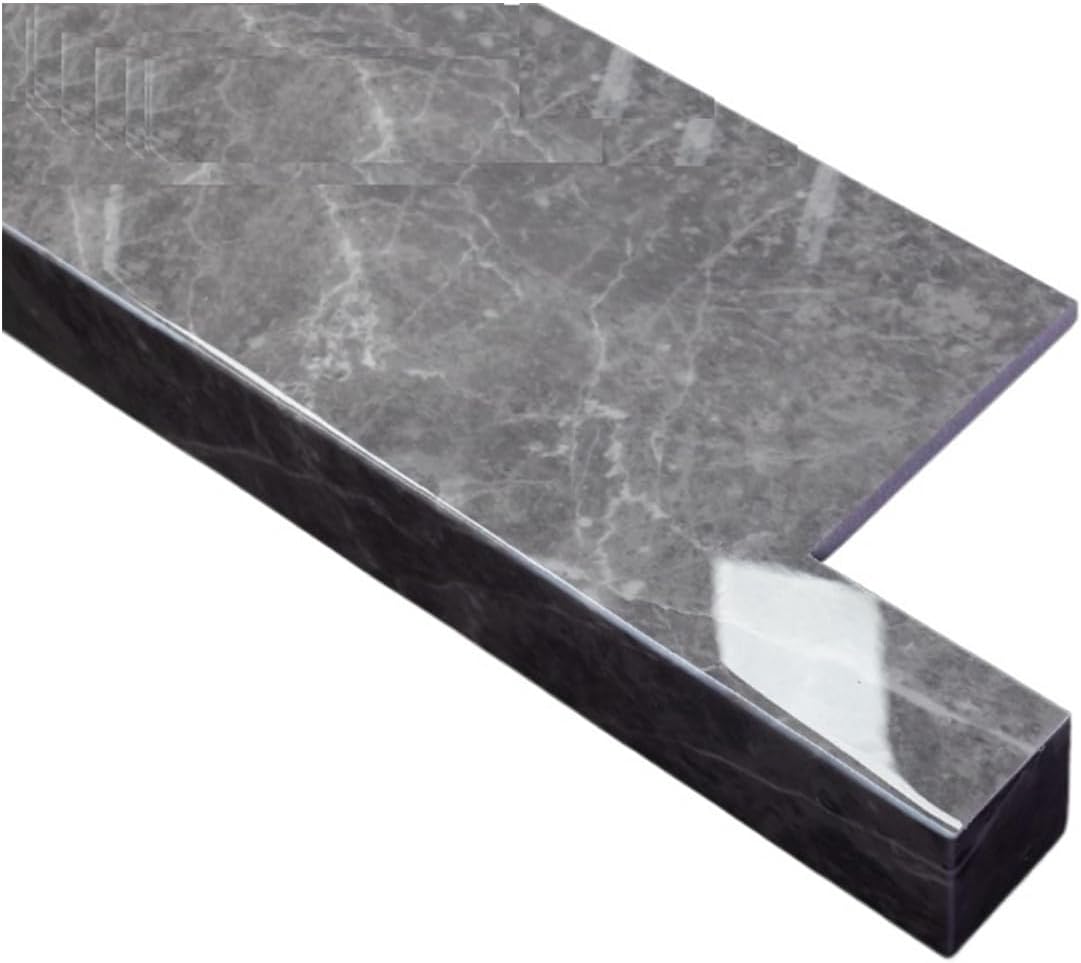 Waterproof Decorative Faux Marble Window Sill Cover - Customizable Self-Adhesive Acrylic Replacement Board (70cm x 10cm / 27.5" x 4") for Outdoor Use