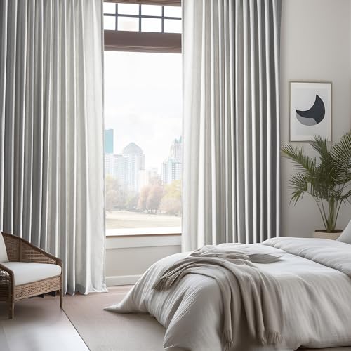 Cortinas de lino de 108 pulgadas: viste ventanales aportando privacidad 4
