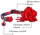BoomBone Christmas Cat Collar Flower,Dog Collars Charms Pet Xmas Accessories