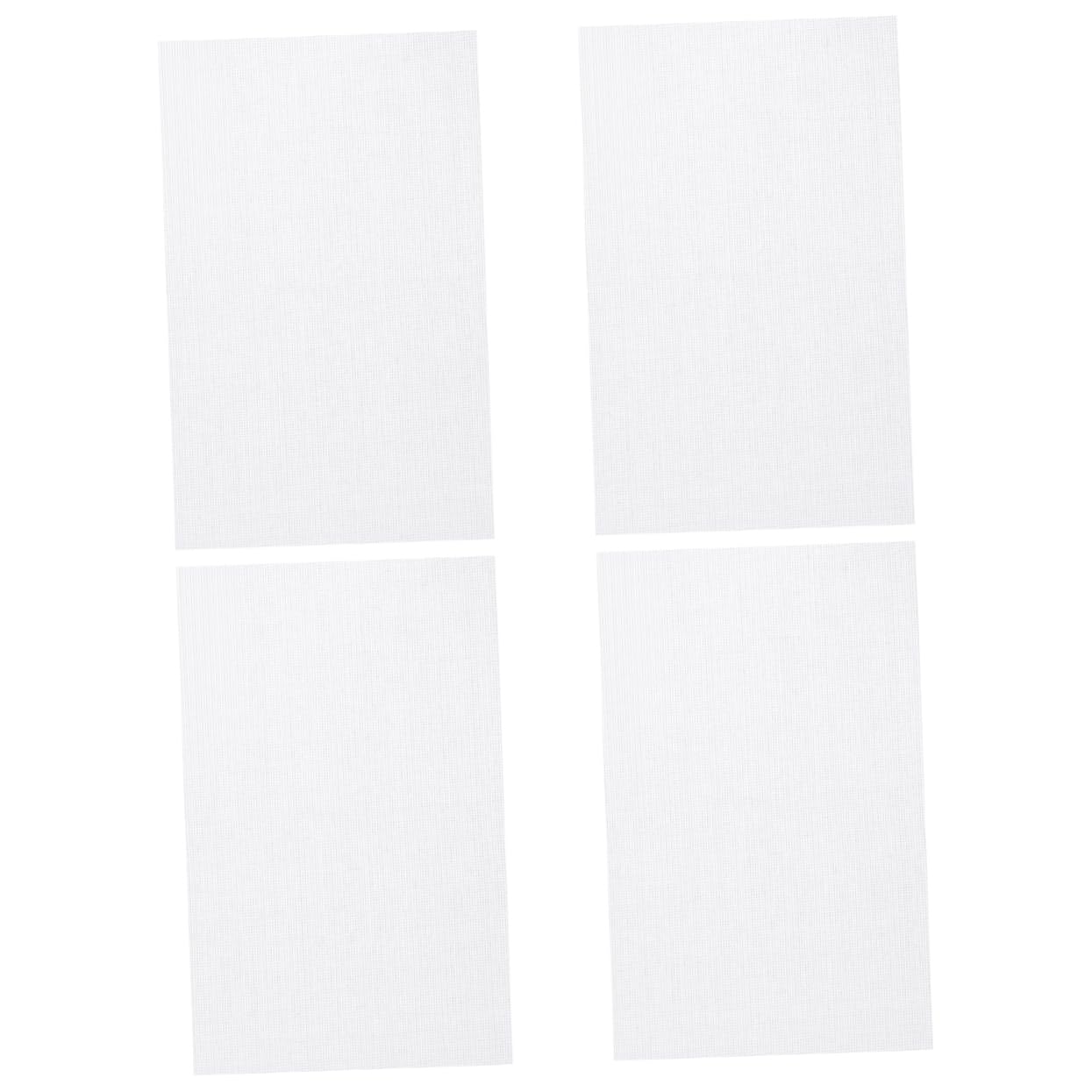 BELLIFFY Embroidery Fabric Set DIY Cross Stitch Cloth White Gridding 4 Sheets Sewing Fabric for Projects