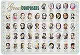 Painless Learning Great Composers Placemat, 12 x 17 1/2 inches