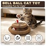 2-Pack Cat Pad Scratcher Toys, Magic Organ Cat Toy & Kitty Curls Cat Toy, Interactive Cardboard Cat Scratching Board with Bell Balls, Corrugated Scratcher for Indoor Cats, Furniture Protection - Image 2