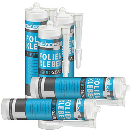 Colorus Profi Folienkleber 310 ml (5er Pack) AggroSeal Dichtkleber bauelastisch für Dampfbremsfolie & Dampfsperre Anschlusskleber für luftdichte Gebäudehülle