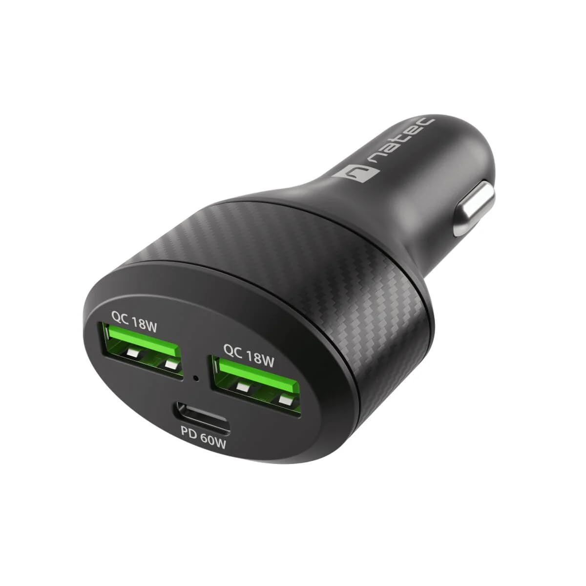 NATEC Coney PD 3.0 Car Charger 84W QC3.0, Black