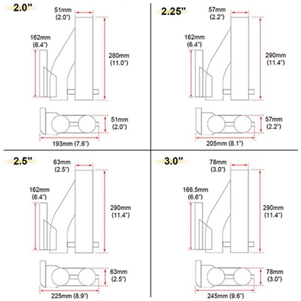 de Válvula de de Escape Eléctrico de Doble Válvula Universal de 2,5 Pulgadas Kit de Silenciador de Escape en y con Control Remoto Inalámbrico