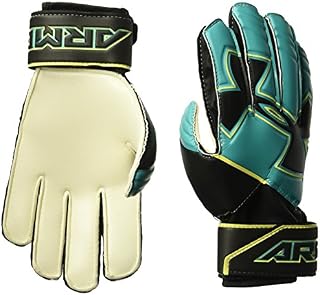 Under Armour Boys' Youth ArmourSpine Keeper Gloves, Teal Punch (594)/Black, 5