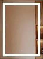 Espelho LED Retangular 80x60 Luz Neutra 4000K Touch Bivolt – Iluminação Equilibrada para Banheiro e Uso Diário