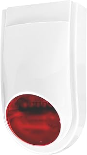 AGSHOME Sirène d'Alarme Extérieure 130 DB, Lumière LED Rouge Clignotante, Alertes à Distance, Compatible Système AGSHOME (Siren-1)