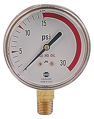 Victor Technologies 1424=0290 350 Series 2.5" Replacement Gauge Acetylene Only, Max psi 30, Thread Size 1/4" Nt, Packaged Npt
