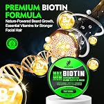 Biotin Beard Balm for Men – Unscented, Fast-Absorbing Beard Softener & Growth Balm with Castor, Shea & Jojoba – Conditions, Styles & Thickens Coarse or Patchy Facial Hair – Idea Gift for Him – 2 OZ - Image 2