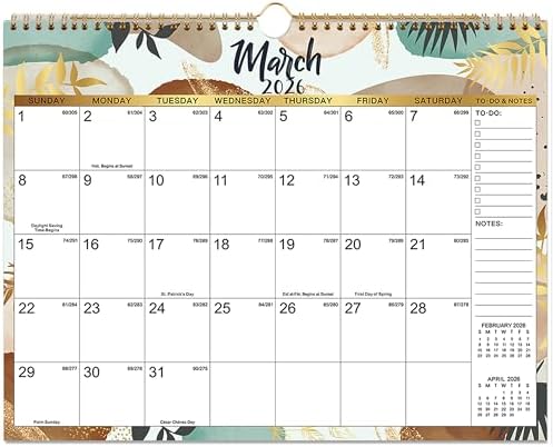 2026 Wall Calendar – Wall Calendar 2026, Jan 2026 – Dec 2026, 12” × 15”, Monthly Calendar 2026 with Spiral Bound, Hanging Hook, Premium Paper, Large Grids, Julian Dates – Leafage 2026 Wall Calendar – Wall Calendar 2026, Jan 2026 – Dec 2026, 12” × 15”, Monthly Calendar 2026 with Spiral Bound, Hanging Hook, Premium Paper, Large Grids, Julian Dates – Leafage