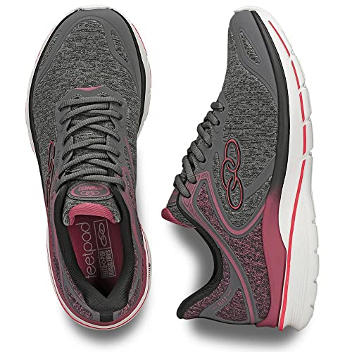 Tênis Flit 2, Olympikus, Feminino, Chumbo/Rosa, 34