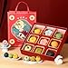 9pcs Gift Box Mooncake,Traditional Pastry,Chinese Dessert,Creative Shaped Dim Sum,2025 Easter Perfect for Gifting(9 Flavors Mix,360g)