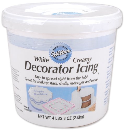 Wilton Creamy White Decorating Icing, 4.5 lb. Tub - White Bu...