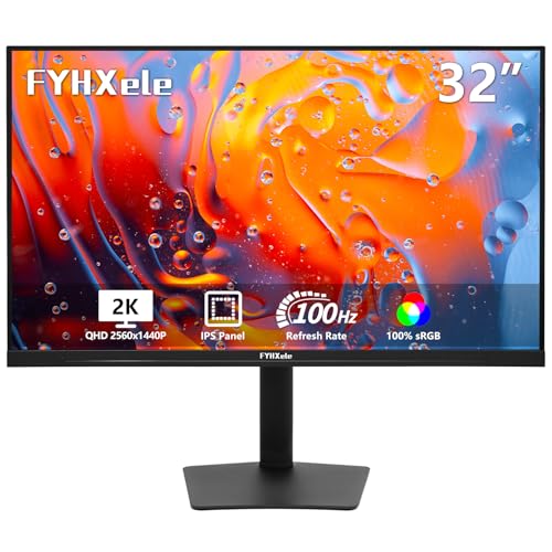 FYHXele Touchscreen Monitor 32 inch, 100Hz, QHD 1440P...