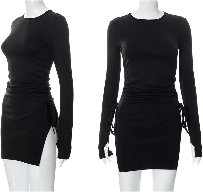 Sexy Black Dress for Women Long Sleeve Bodycon Dress Black Bodycon Dress Sexy Black Dress Long Sleeve Dress - Image 5