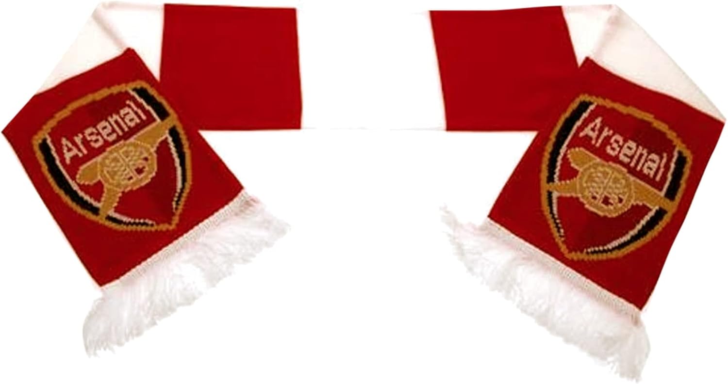 Arsenal FC Bar Scarf (One Size) (Red/White) - Image 2