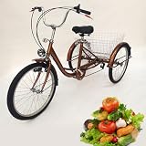 【Sturdy High Carbon Steel Tricycle】- Our tricycle frame is made of high-quality carbon steel. Due to its stable triangular structure, tricycles are not prone to overturning. It not only ensures the high stability of the product, but also is durable a...