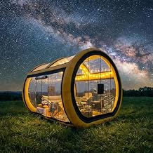 Yellow Inflatable Bubble Tent, 3.5x2.45x3m PVC Transparent Dome Tent with Electric Air Pump, Waterproof Inflatable Bubble House for Camping, Backyard, Stargazing & Outdoor Events