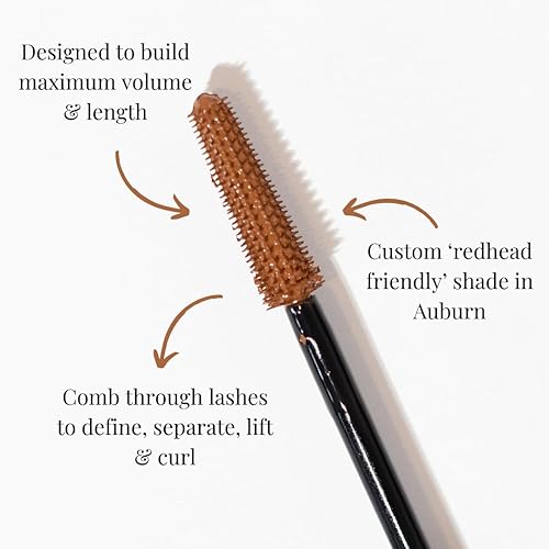 Miniatura 4 de How to be a Redhead Finally Have Lashes Enhancing Mascara (Auburn), máscara pelirroja, libre de crueldad, tono castaño rojizo