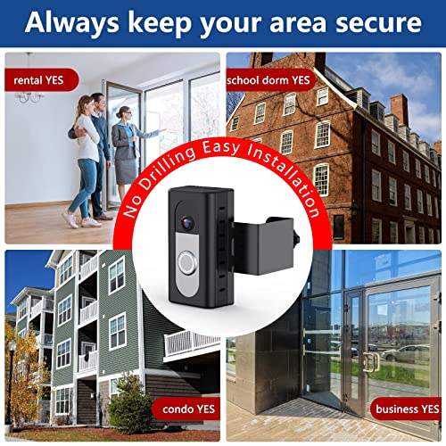 Image of KIMILAR Anti-Theft Video Doorbell Mount Compatible with Ring /Blink Wireless Video Doorbell, Adjustable Mounting Bracket Accessories for Houses, Apartments, Businesses, Not for Blink 2nd Gen