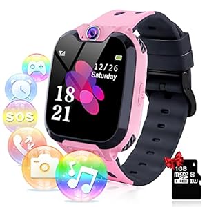 YENISEY Smartwatch voor kinderen, spelletjes, muziekspeler, telefoon, camera, touchscreen met hoge resolutie…