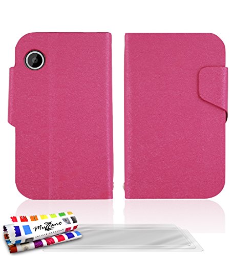 Etui à Rabat WIKO OZZY [Le Folio Premium] [Rose] de MUZZANO + 3 Films de protection écran...