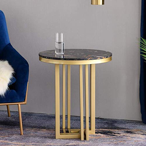 Table basse à thé ronde compacte en marbre pour optimiser les petits salons encombrés - 3