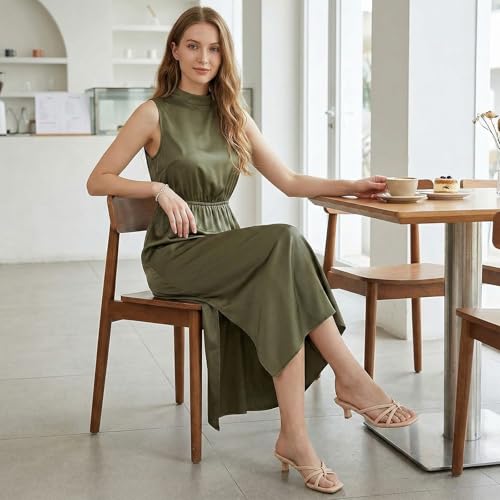 Athlefit Nude Heels Strappy Square Toe Low Kitten Heels for Women Comfortable Dressy Prom Date Office Short Heeled Sandals Size 5.5 — view 2