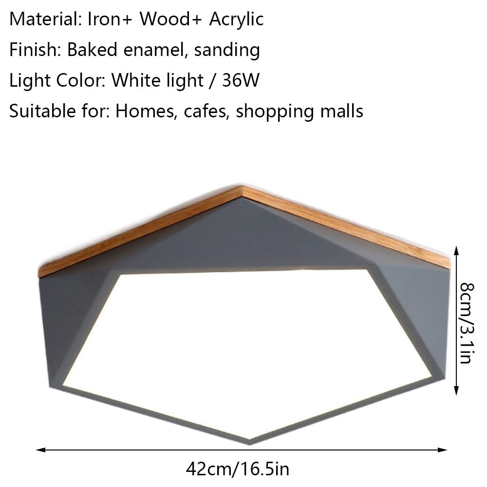 Klosz Lampy Sufitowej 6500K O Zimnej Bieli Oprawa Geometryczna LED Do Montażu KNBVFHG