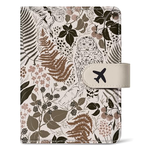 Passport Holder for Travel Essentials, RFID Blocking Leather Cove...