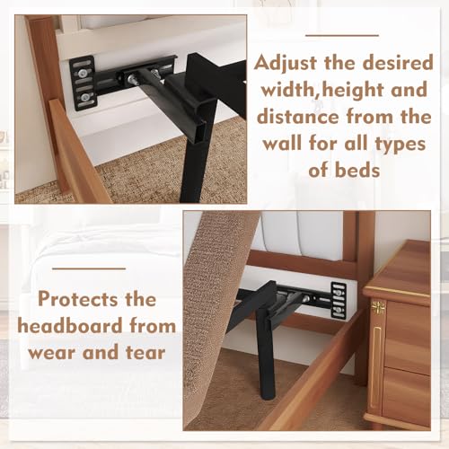 Support de tête de lit robuste en métal avec kit d'extension réglable